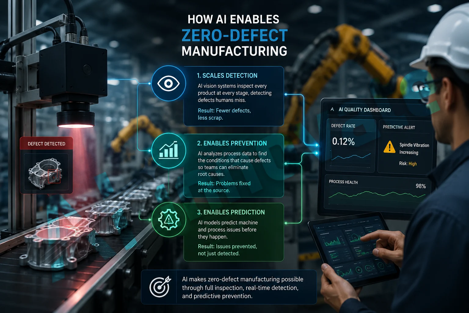 How Does AI Enable Zero-Defect Manufacturing