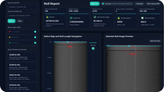 Roll Report Dashboard