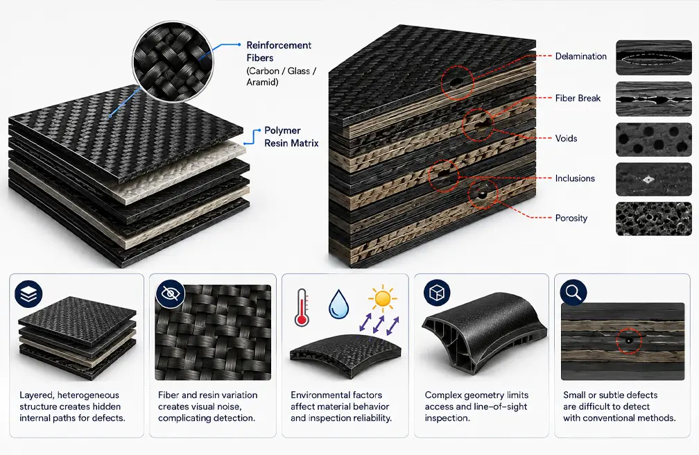 Composite Materials Different to Inspect