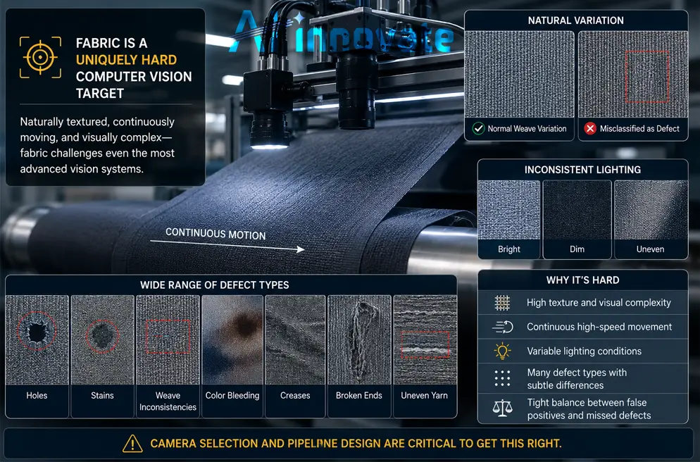 Why Fabric Is a Uniquely Hard Computer Vision Target