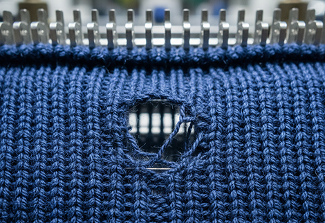 Knitted fabric textile inspection
